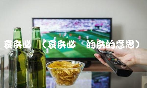 哀兵必败(哀兵必败的兵的意思)