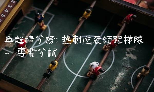 英超积分榜：热刺逆袭领跑梯队 - 专业分析